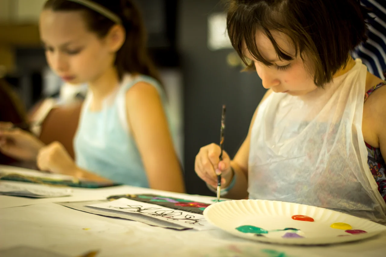 Massanutten children art class painting 04
