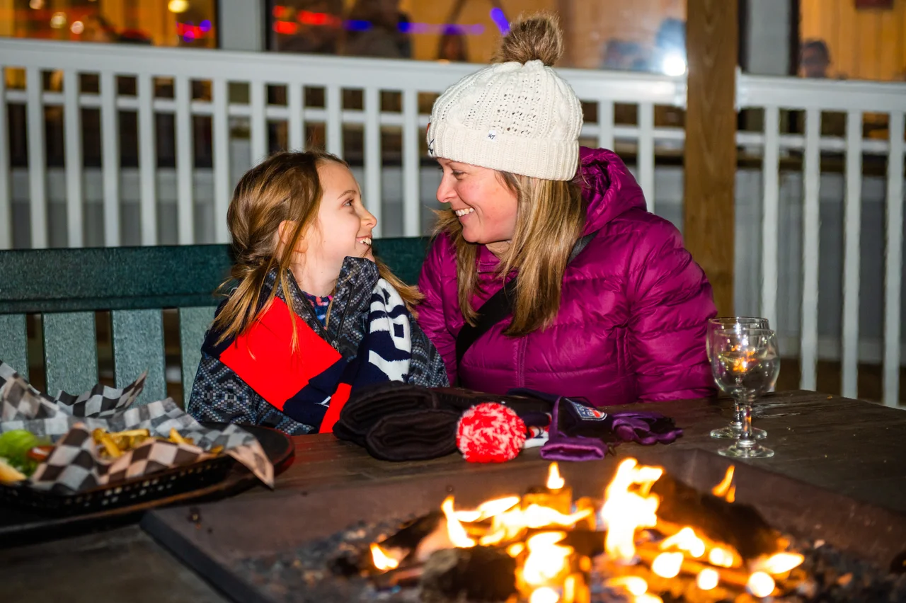 Massanutten base camp fire table family dining