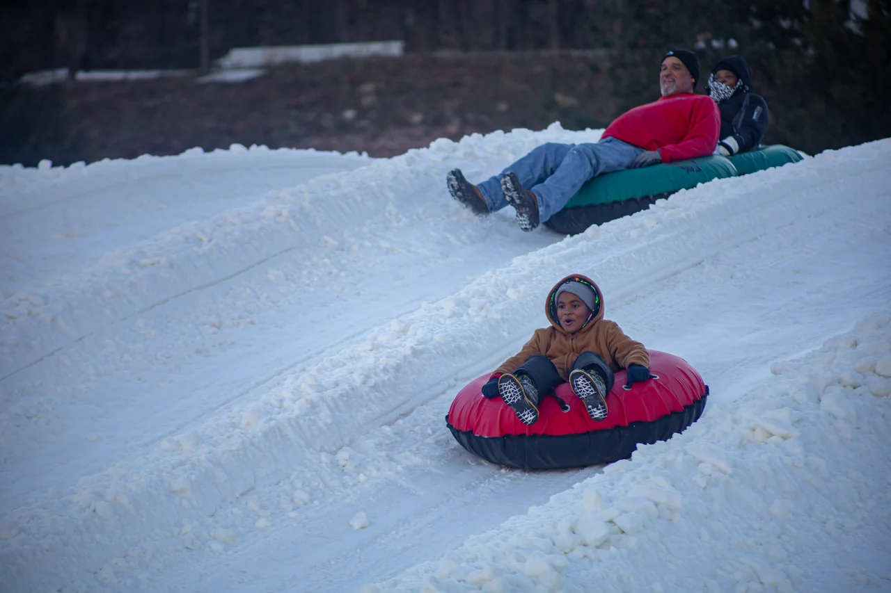 Massanutten snow tubing day child and family