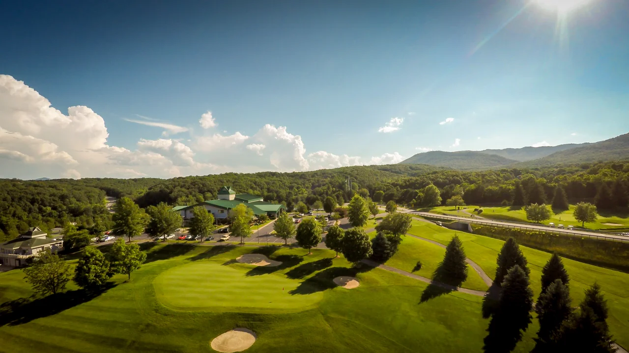 Massanutten woodstone meadows aerial golf course view