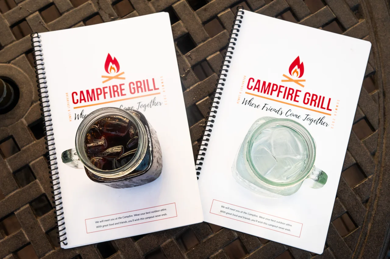 Massanutten campfire grill menu and mason jar drinks 02