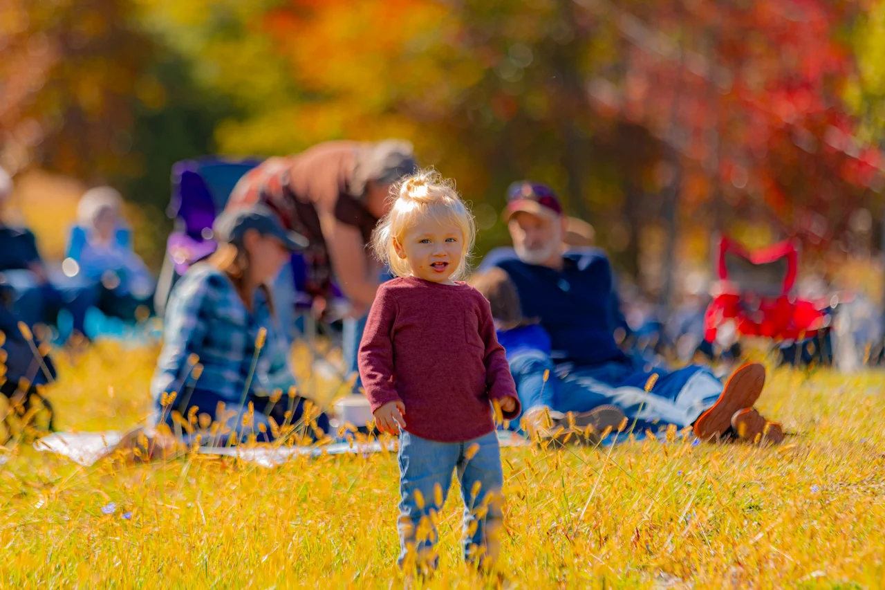 Massanutten fall festival child in autumn field