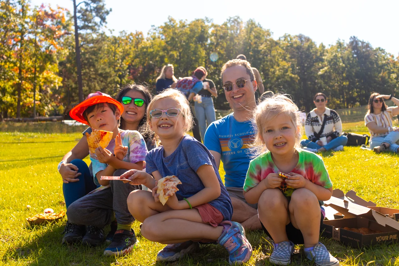 Massanutten fall festival family picnic with pizza