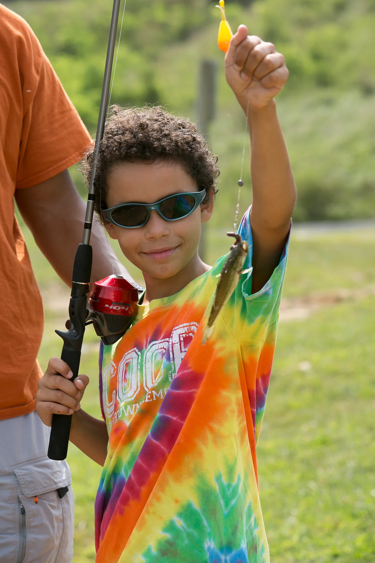 Massanutten fishing child holding catch