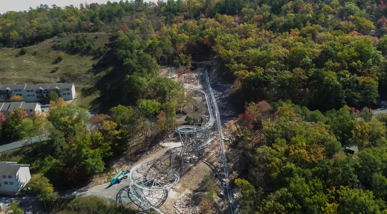 Massanutten fun coaster aerial track overview