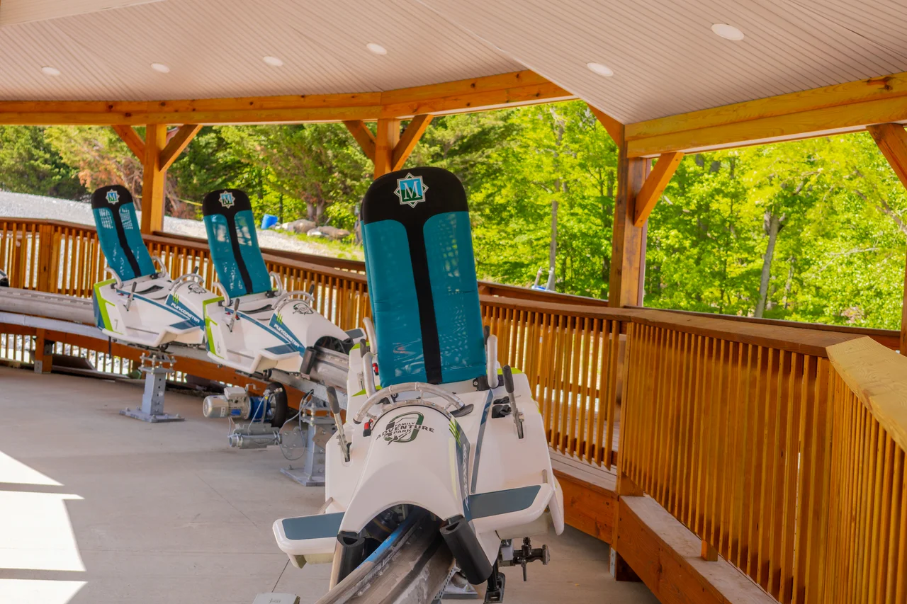 Massanutten fun coaster carts loading platform