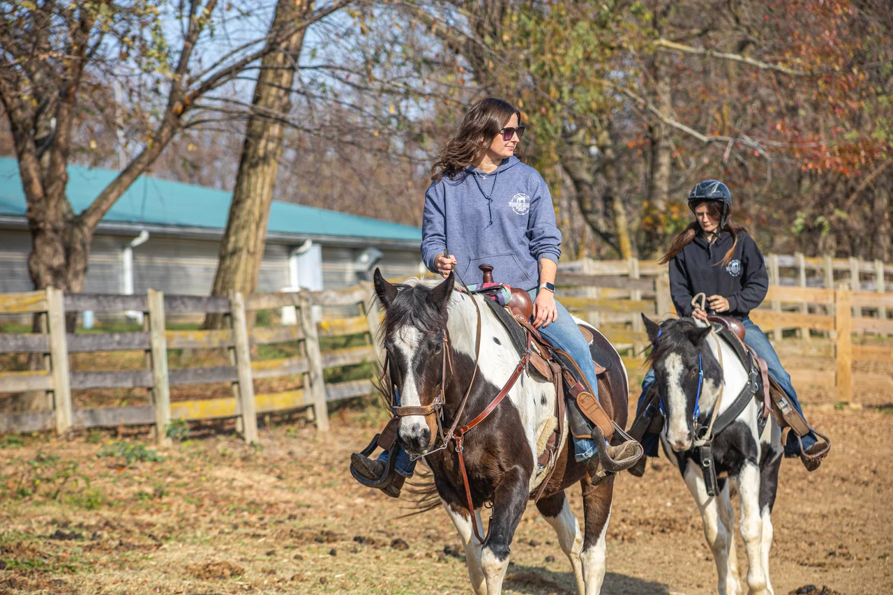 Massanutten horseback riding riders paint horses