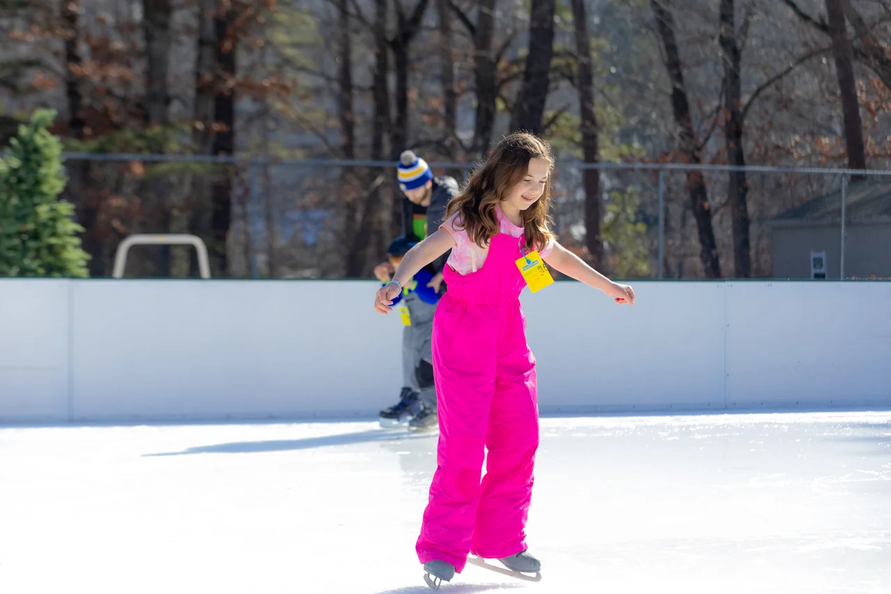 Massanutten ice skating girl on rink