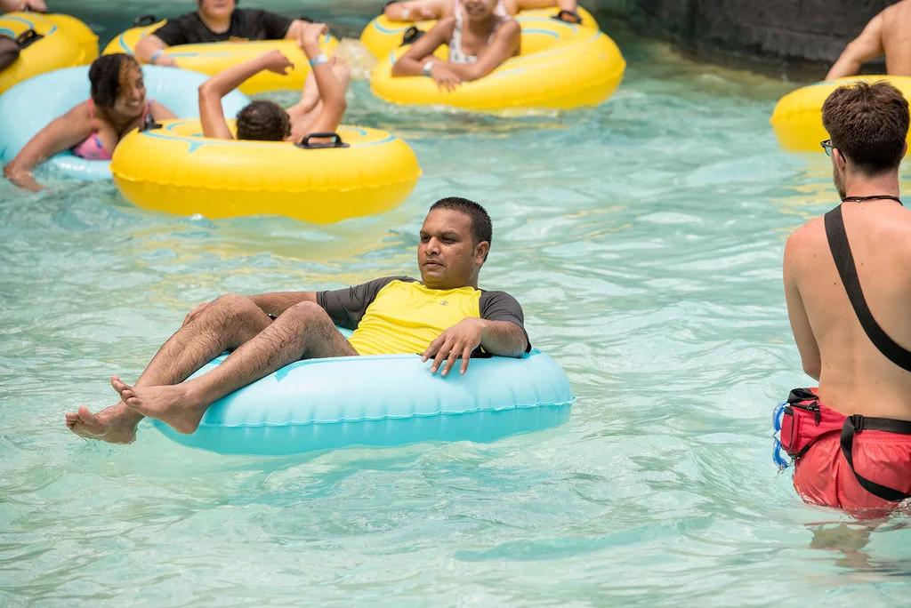 Massanutten indoor waterpark lazy river tubing 12