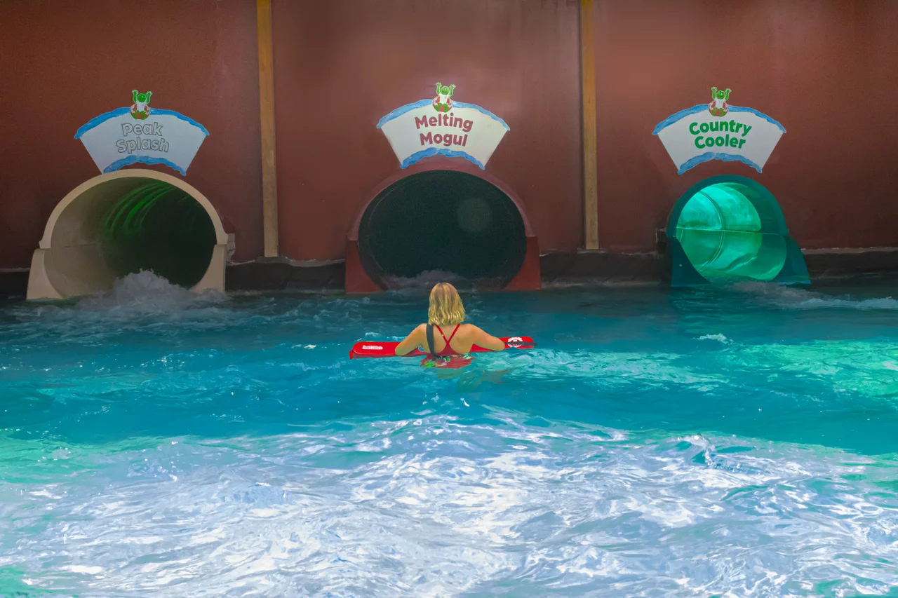 Massanutten indoor waterpark tube slides 17