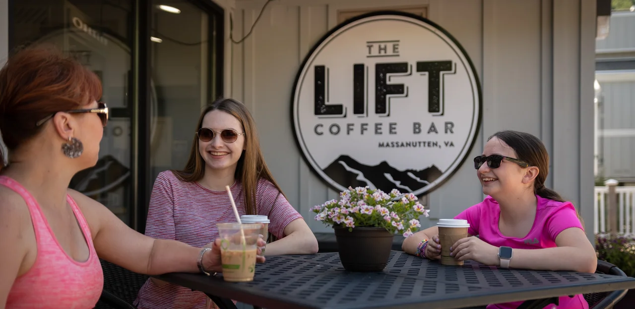 Massanutten lift coffee bar friends enjoying lift coffee bar 05