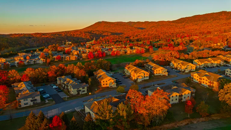 Massanutten scenic fall golden hour resort homes 24