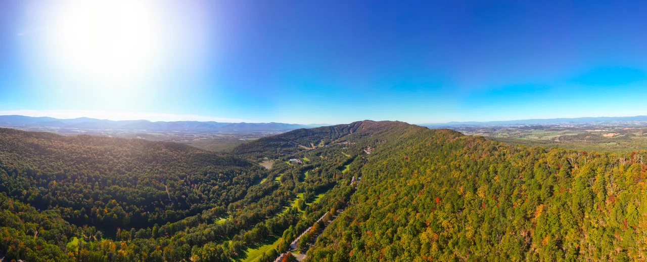 Massanutten scenic fall panoramic blue ridge fall landscape 33