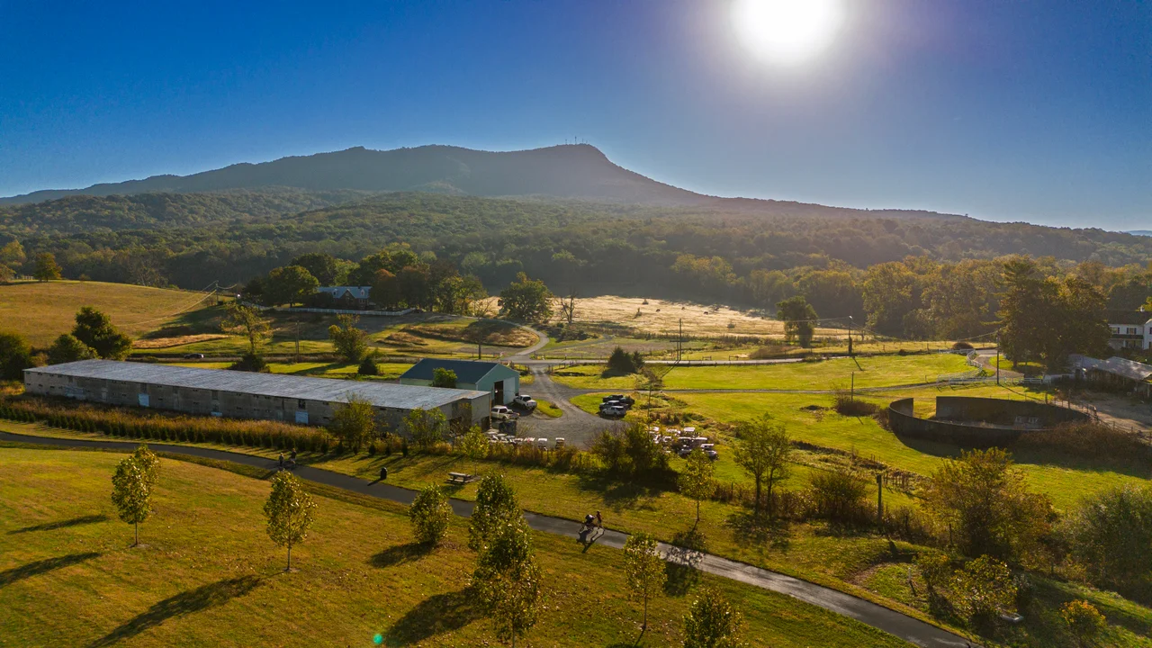 Massanutten scenic fall resort buildings and mountain meadow 23