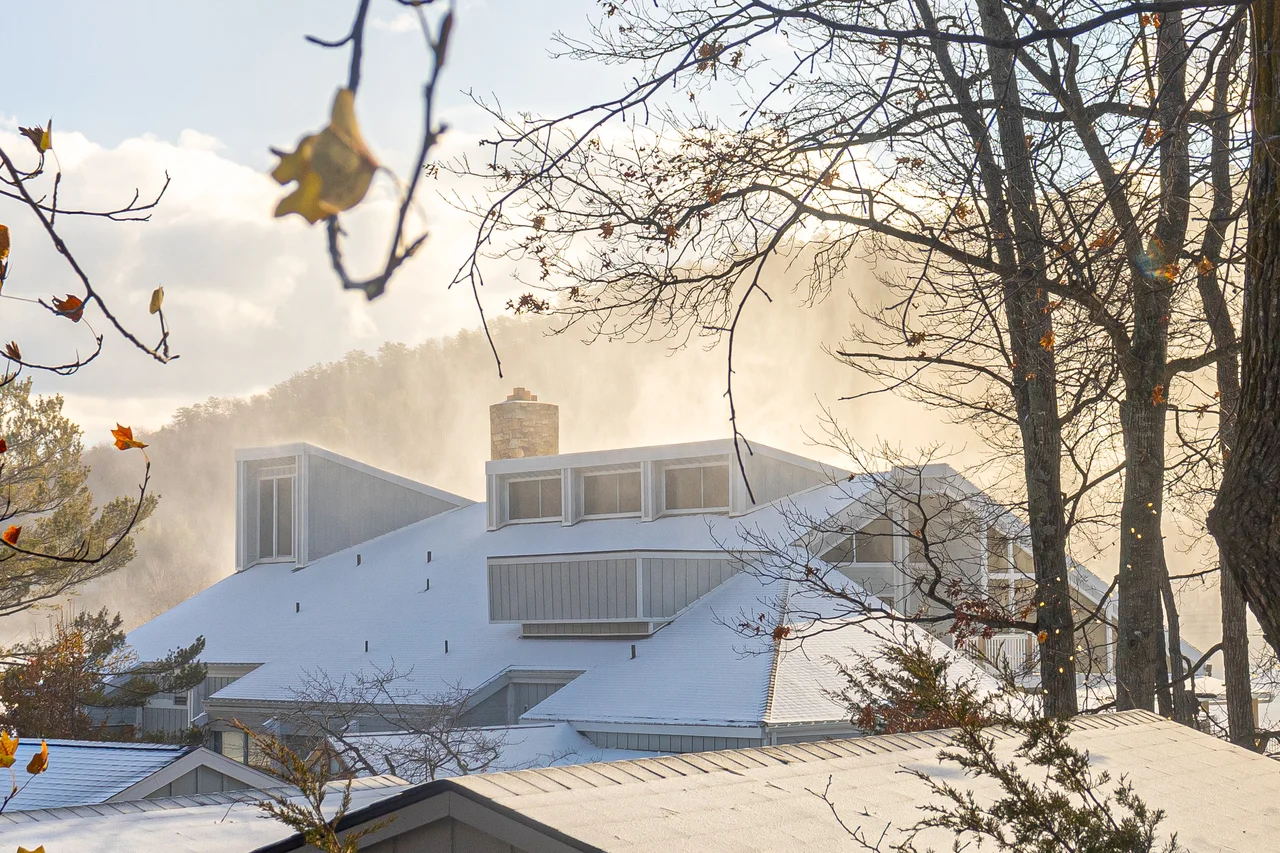 Massanutten scenic winter snow covered resort home 06
