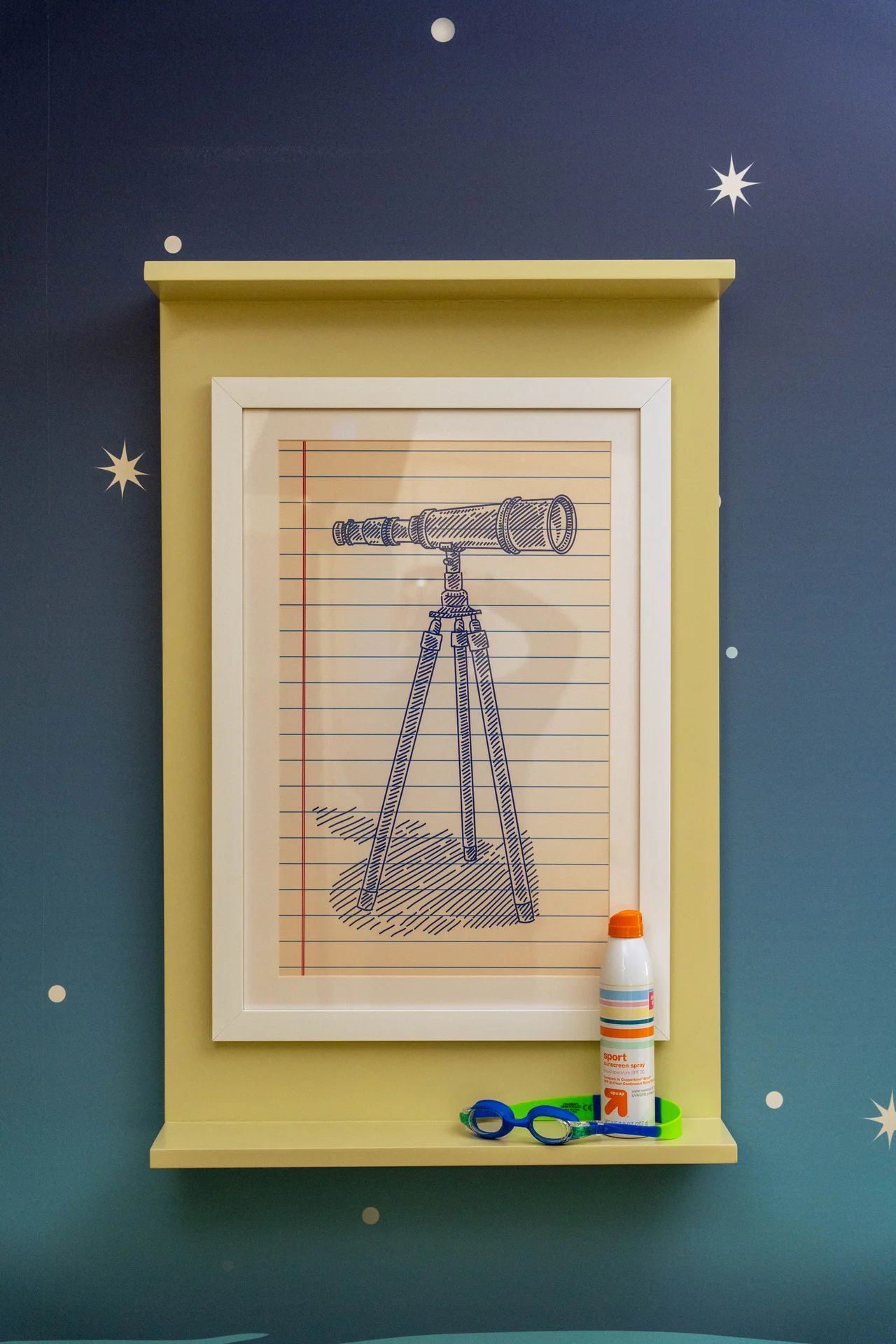 Massanutten shenandoah h2o waterpark telescope art framed detail 056