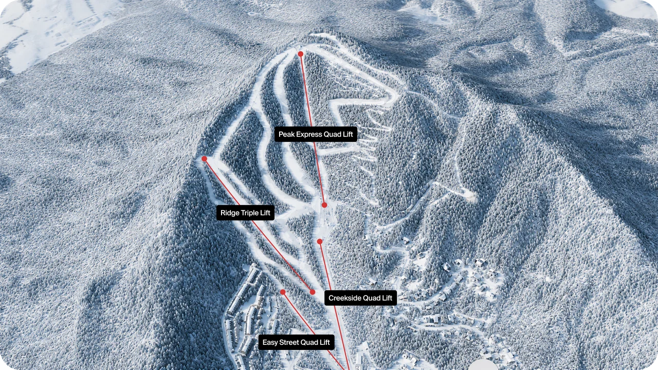 Massanutten ski trail map from the Figma design