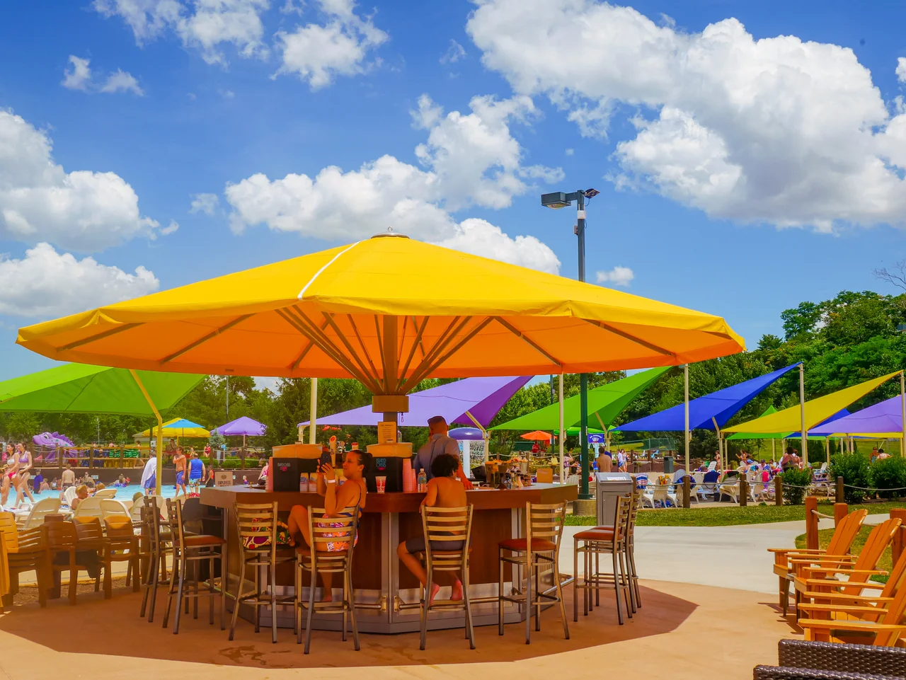 Massanutten snack shack waterpark bar wide view