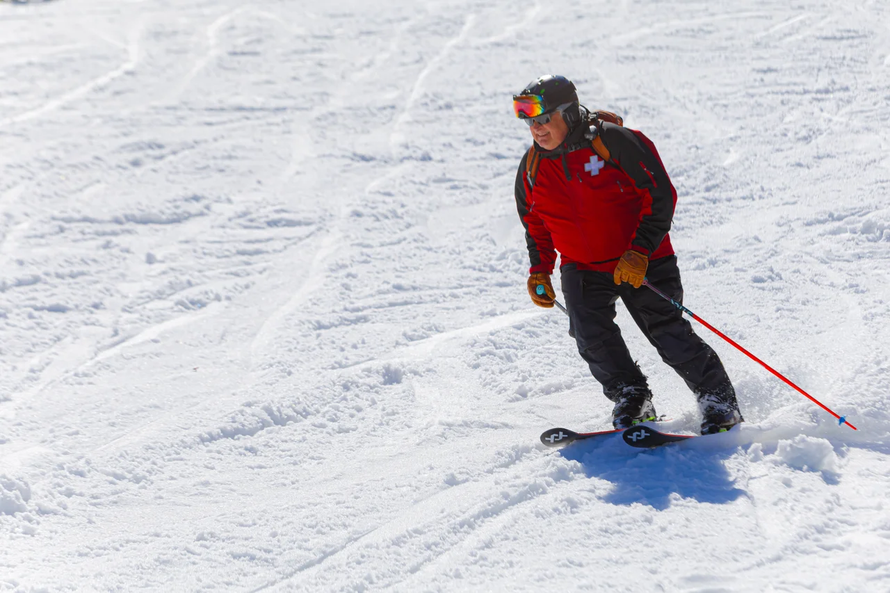 Massanutten snow moon festival skier on snow