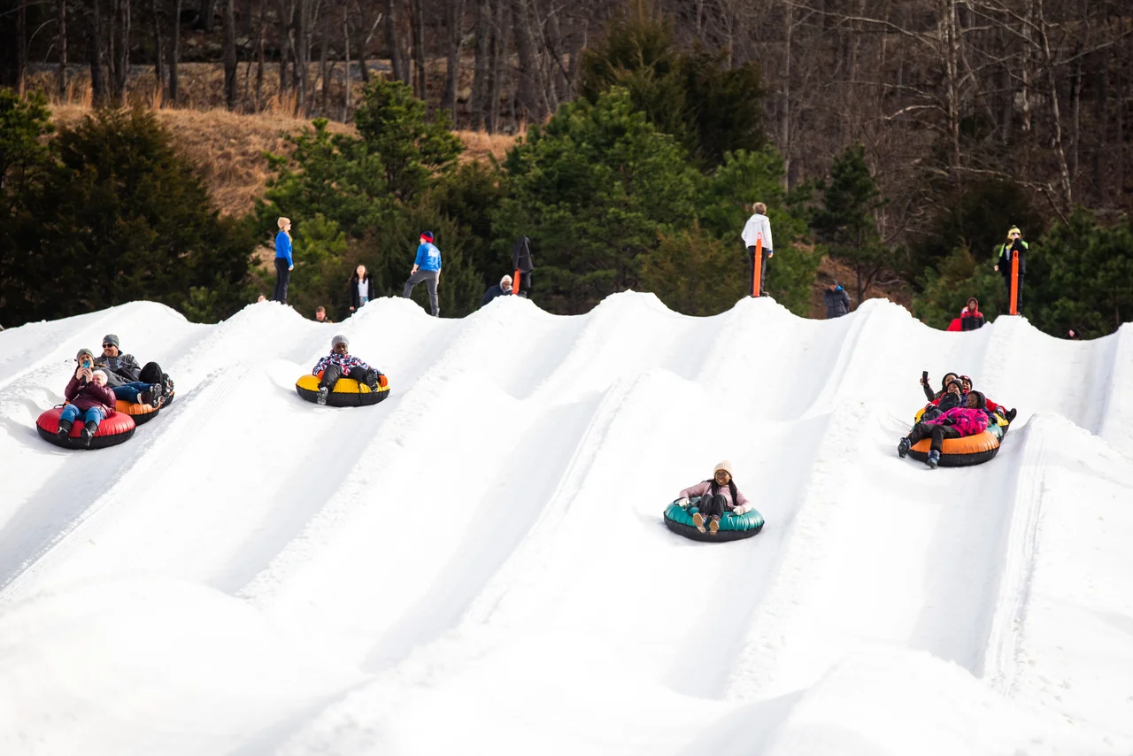 Massanutten snow tubing day tubing lanes