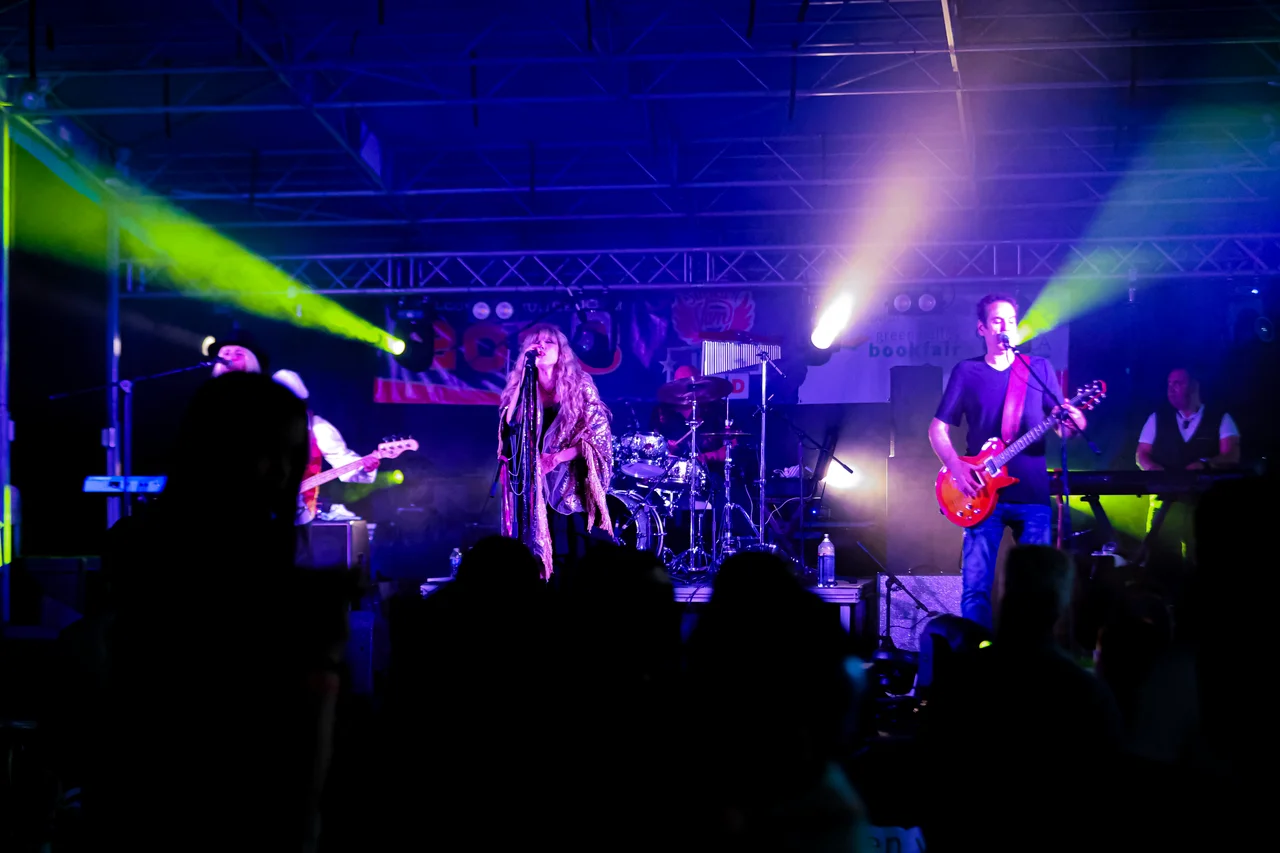 Massanutten summer jam live band at night