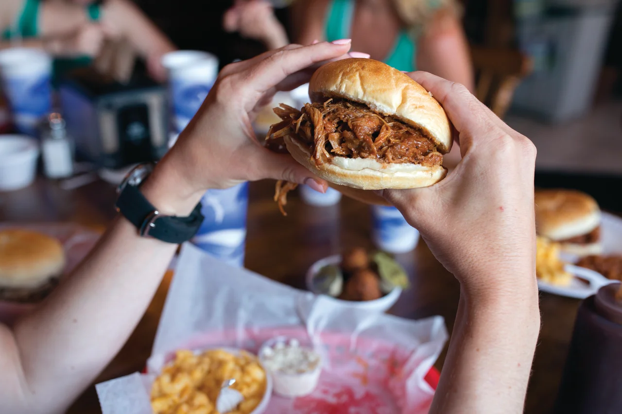 Massanutten virginia bbq pulled pork sandwich
